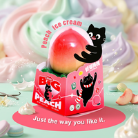 Es Krim PoPI CAT5.Premium Silky White Peach Berbasis Susu dengan Tekstur Krim yang Kaya dan Rasa Buah Lembut yang Eksotis