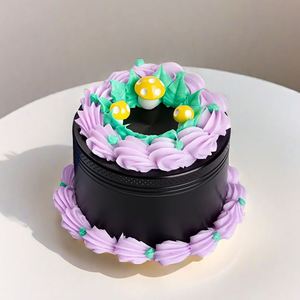 Creative Cake Herb Grinder Custom DIY Manual Dreamy Princess Cake Herb Grinder With 63mm 4 Parts - Product Image 2