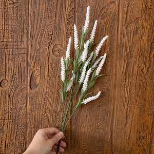 Flor Artificial Estilo Shakespeare, Blanca, 15 Cabezas, Realista, Decoración para Bodas, Manualidades de Plástico - Product Image 2