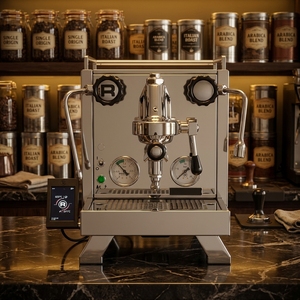 Cafetera Eléctrica de Doble Caldera para <span class=keywords><strong>Espresso</strong></span> <span class=keywords><strong>Rocket</strong></span> <span class=keywords><strong>Espresso</strong></span> R58 de Acero Inoxidable con Soporte en Francés/Español, 12 Bares de Presión, 1.5L - Product Image 6