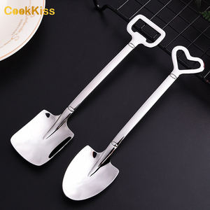 Vente en gros Mini Cuillères Or Acier Inoxydable Salade Thé Café Crème Glacée Petit Gâteau Dessert Pelle Forme Cuillère Cuchara pour Fêtes - Product Image 6