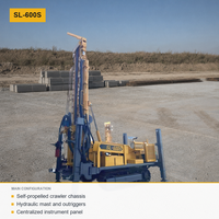 Foreuse compacte pour puits d'eau, machine de forage hydraulique sur chenilles de 600 m avec tuyau de forage de 89/102 mm