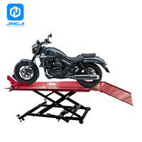 Lève-moto hydraulique en acier robuste, vérin à ciseaux réglable pour atelier et garage