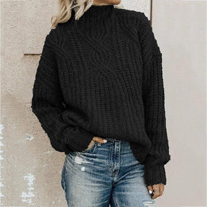 Pull à col roulé pour femmes européennes et américaines Pull long d'hiver de style coréen pour <span class=keywords><strong>Amazon</strong></span> Ebay - Product Image 3