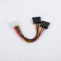 Cable de Alimentación Liangxun LX-087, Convertidor SATA de 4 Pines a 15 Pines, 10A, Cobre, Carcasa de PC, Conexiones de Cableado Automotriz