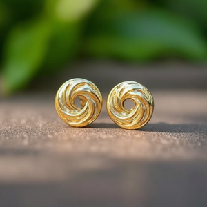 Boucles d'oreilles tendance en acier inoxydable 316L avec placage or PVD, durables et résistantes - Product Image 3