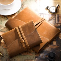 Carnet de notes A5 A6 en cuir pleine fleur, couverture rigide en cuir de vachette, idéal pour les voyages