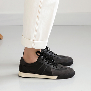 Sneakers en cuir véritable noir pour homme, étiquette privée personnalisée, chaussures décontractées pour homme et femme, sneakers confortables - Product Image 3