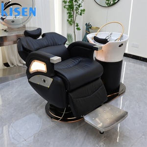 KISEN Sillón de Lavado de Cabello Eléctrico Totalmente Automático para Salón, Cama de Masaje para Peluquería, Silla de Lavado de Cabello con Gravedad, Silla de Masaje Corporal Completo para Champú - Product Image 2