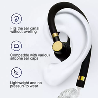 Casque PTT sans fil Bluetooth avec micro, compatible avec les radios portables à connecteur K et 2 broches, idéal pour l'extérieur