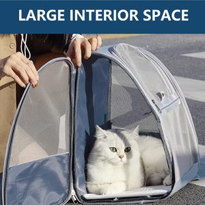 Sac à dos pour animaux de compagnie en tissu Oxford à mailles ventilées, pliable, pour les voyages, avec design respirant - Product Image 4