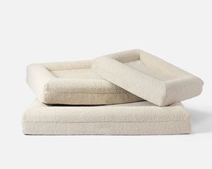 Cama de perro de felpa de patrón sólido YOUME con canal de agua en forma de bucle esponja inferior antideslizante cama cómoda y elegante para mascotas - Product Image 3