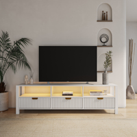 Meuble TV de salon en bois noir et blanc de style farmhouse avec support réglable et support de cheminée