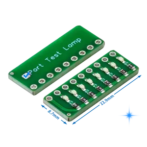 Lámpara indicadora LED de 8 segmentos para prueba de puertos, con efecto de agua corriente, colores rojo, verde y azul opcionales - Product Image 3