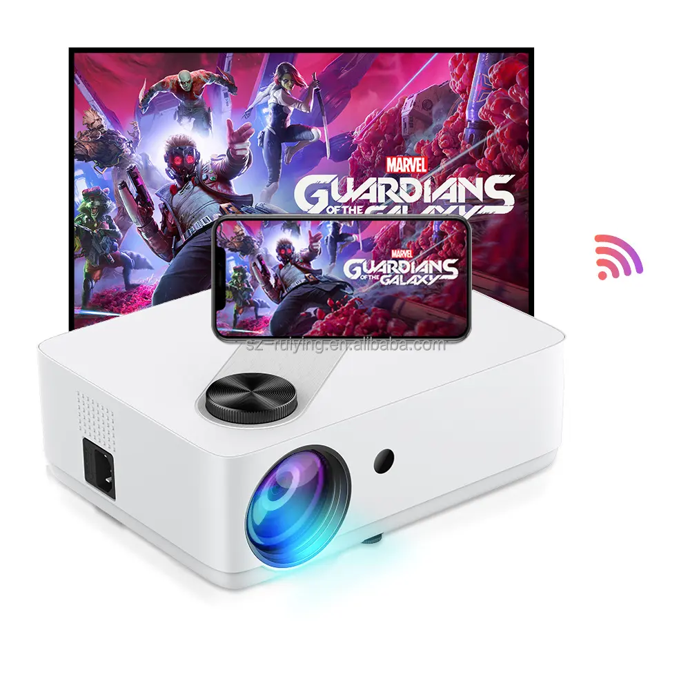 Yaber K2S Entertainment Projector Android 9.0 with Build-in TV Dongle,  1080P FHD, 800 ANSI Lumens and Auto Focus