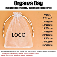 Pochette de voyage pour bijoux en organza avec cordon de serrage, logo personnalisé Lihuida, emballage cadeau multicolore, 500 pièces