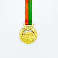 Médaille personnalisée en alliage de zinc plaqué or pour événement cycliste, récompense de course sportive urbaine, souvenir métallique pour finisseur