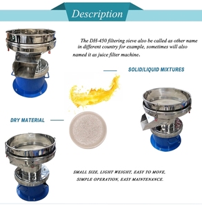 Dahan Portable 120 microns Filtre Vibrant Tamis Machine 1 Couche Petit Moteur Fluide de Pâte de Chocolat de Qualité Alimentaire pour la Transformation des Aliments - Product Image 6