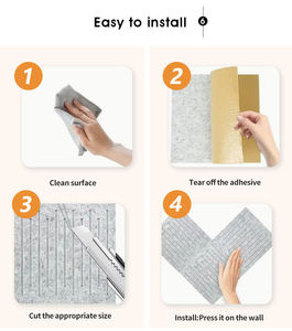 <span class=keywords><strong>Dalle</strong></span> insonorisante moderne en polyester pour mur, carrelage <span class=keywords><strong>acoustique</strong></span> décoratif en polyester pour mur - Product Image 4