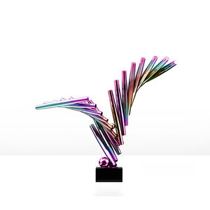 تمثال أرنب جالس طويل الأذنين من الفولاذ المقاوم للصدأ بتصميم آرت ديكو، ديكور فاخر للمنزل والمكتب، قطعة معدنية راقية للطاولة - Product Image 6