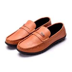 Hot selling soft PU loafer bare foot shoes for men sneakers camel shoes