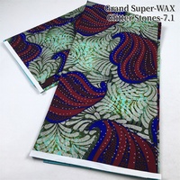 Nouveau produit : Tissu africain imprimé hollandais, super imprimé, en cristal, pour confection de vêtements Ankara, pagne, sacs et robes