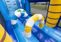 Parcours d'obstacles gonflable Surf Run de 17 m pour parc d'attractions extérieur, château gonflable commercial, location pour fêtes d'enfants