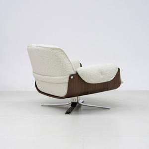 Fauteuil de bureau moderne marron rotatif aux couleurs personnalisées, style chaise de loisirs individuelle pour salon et balcon - Product Image 4