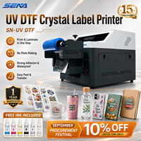 Imprimante DTF UV A3 avec laminateur, imprimante de transfert rouleau à rouleau, machine d'impression d'autocollants sur film AB pour verre, métal, plastique, bouteille