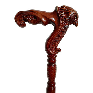 Canne de marche en bois sculptée en forme de tête d'éléphant Fiage, 90-95 cm, pour homme - Product Image 2