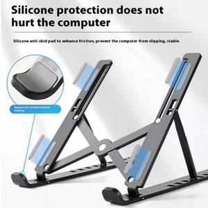 Soporte Plegable y Elevador para Laptop, Base Portátil con Almacenamiento, Soporte de Altura Ajustable para Computadora con Enfriamiento - Product Image 3