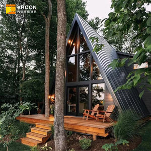 Bâtiments de luxe modernes en structure triangulaire en acier, maisons préfabriquées modulaires avec <span class=keywords><strong>design</strong></span> intérieur meublé - Product Image 6