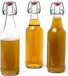 ชุดสตาร์ทคอมบูชาพร้อมขวดแก้วแบบสวิงด้านบน ขวดใสพร้อมฝาปิดสําหรับน้ําผลไม้ ไวน์ การต้มเบียร์ นมเคฟิร์ หรือไข่โน๊ก - Product Image 2