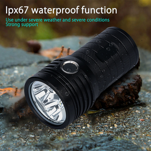 Lampe torche tactique puissante de 10 000 lumens, rechargeable par USB, longue portée, LED haute puissance, lampes de poche à LED haute puissance - Product Image 5
