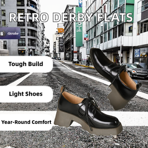 Nouvelles Chaussures en Cuir Élégantes pour Femme Style Rétro Britannique, à Bout Pointu, Semelle Épaisse, Antidérapantes, Décontractées et Légères - Product Image 2