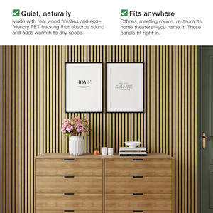 Panneaux <span class=keywords><strong>de</strong></span> lattes en <span class=keywords><strong>bois</strong></span> <span class=keywords><strong>de</strong></span> chêne insonorisés acoustiques flexibles pliables pour les écoles, les hôtels et les appartements-Réduction du bruit élevée et ignifuge - Product Image 4