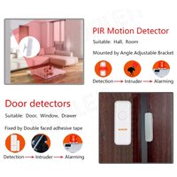 Tuya Smart Life WIFI GSM systèmes d'alarme 4G 2G maison panneau de commande antivol sans fil filaire porte capteur de mouvement