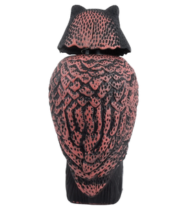 大型屋外/屋内ガーデン保護用フクロウ型鳥よけ、回転ヘッド付き鳥撃退デコイ、フクロウ型かかし、裏庭のバードウォッチング用PE素材 - Product Image 2