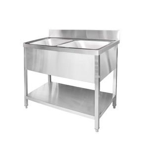 Évier simple VICTORY KITCHEN en acier inoxydable 201 de haute qualité, 1,0 mm, capacité 10 L, 120*70*90, pieds carrés argentés, pour cuisine - Product Image 6