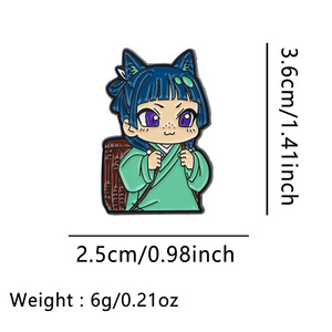 12 Estilos de Broches de Anime The Diaries <span class=keywords><strong>Maomao</strong></span>, Clásicos de Anime Japonés, para Mochila, Broches Esmaltados para Mujer - Product Image 3
