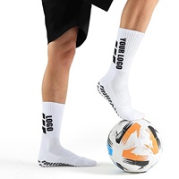 Chaussettes de football d'entraînement avec logo personnalisé, chaussettes de football mi-hautes pour hommes, design personnalisé, chaussettes antidérapantes pour la salle de sport, le sport et le football