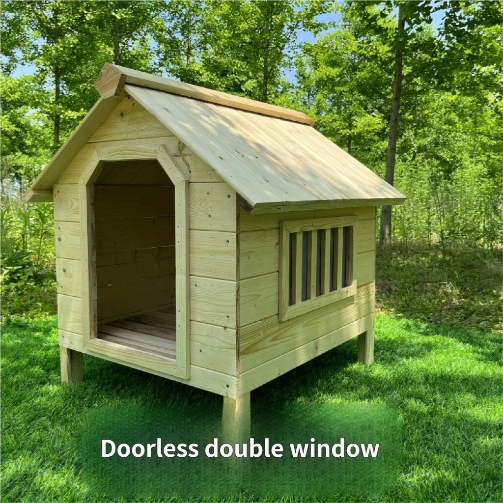 Wood-Doorless double window