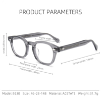 Últimas Monturas Ópticas Japonesas de Moda, Gafas con Patrón Sólido, Marca de Lentes con Forma de Diamante para Combinar con el Rostro