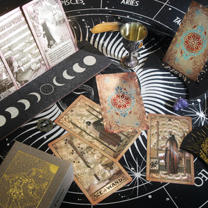 Classique pour les cartes de tarot Waite Feuille d'or Papier d'art imperméable et plastique pour les débutants pour la divination et la prophétie - Product Image 3