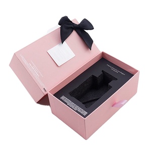 Boîte à bijoux cadeau en carton avec Logo personnalisé, boîte à <span class=keywords><strong>dessin</strong></span> de collier, boîte en papier à tiroir coulissant avec mousse noire pour l'emballage de bijoux - Product Image 2