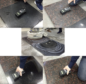 Producción de polvo de limpieza y pulido de suelos de losa de granito oscuro - Product Image 6