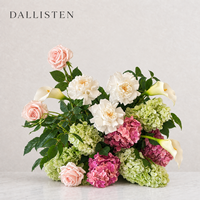 Dallisten – Composition florale réaliste pour mariage, roses, hortensias et lys calla, pour décorations de toile de fond et événements
