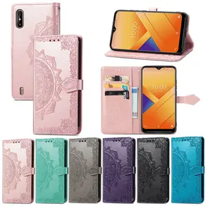 Funda de cuero con diseño en relieve para Wiko Power U30 Y52 Y62 Y70 Y81 Y82 T3 Jerry 4 Filp Wallet Book Cover