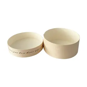 round strong rigid custom logo cake box cardboard food grade grease proof basque pie container matte print cheap paper cake box