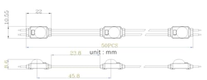 Contrôleur de lumière ponctuelle LED 48V étanche pour extérieur, programmable RGBW adressable IP68, lumière méduse, lumière permanente - Product Image 5